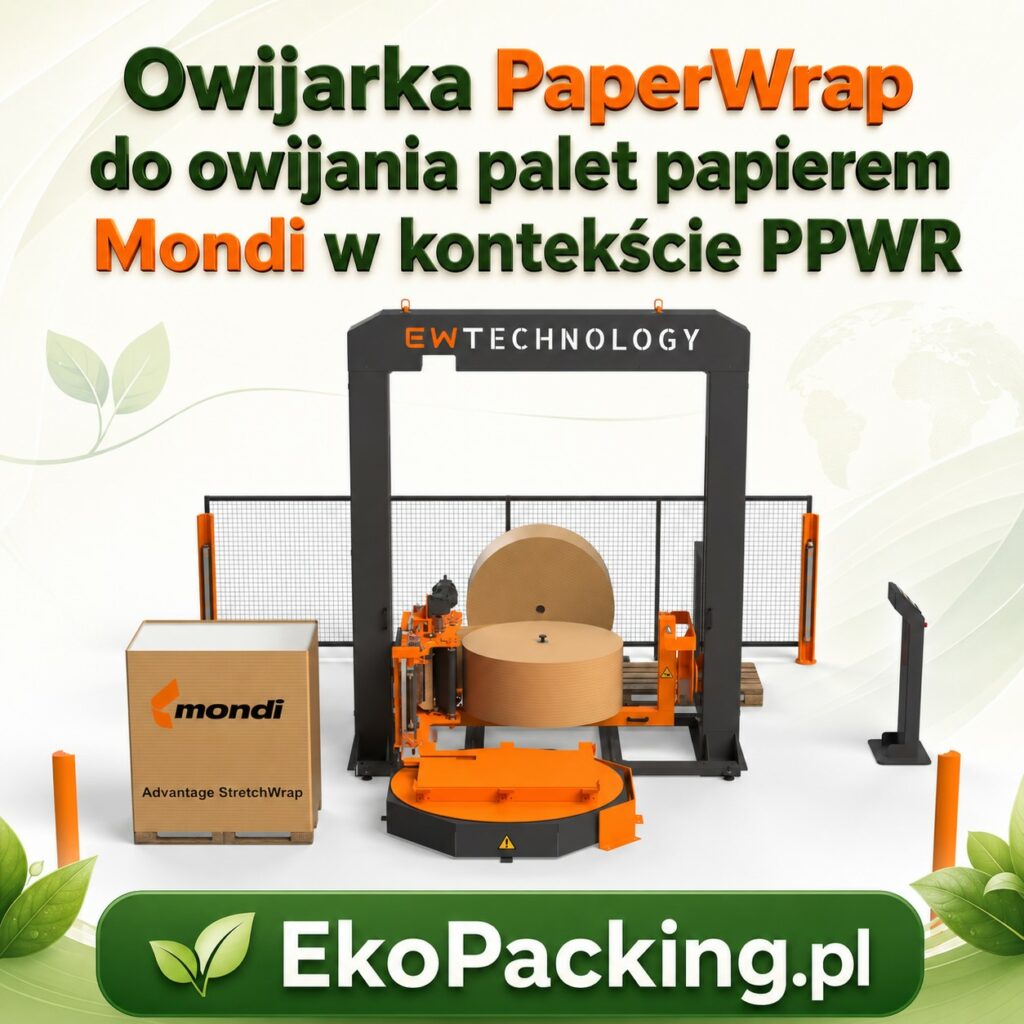 Owijarka PaperWrap do owijania palet papierem Mondi w kontekście PPWR